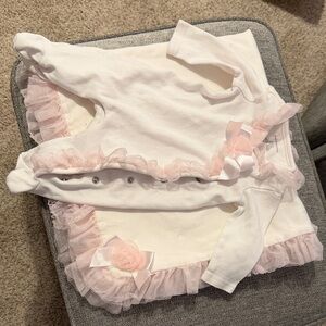 Newborn outfit with matching blanket